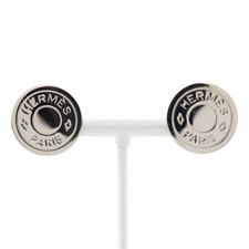 HERMES Serie Earring BIJOUTERIE FANTAISIE metallic 4.8g Women picture
