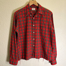 Vintage 1950s Milton’s Clothing Cupboard Plaid Flannel Shirt M/L (22 x 25 in) picture