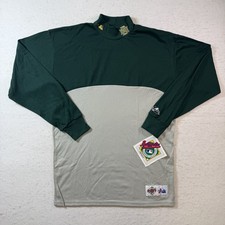 Milwaukee Brewers Mock Neck Turtleneck Majestic Official Vintage Retro Logo XL picture