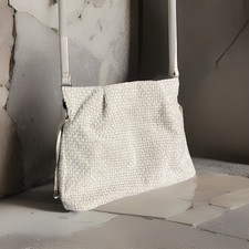 NWOT Macy's On 34th Bradlie soft woven fabric small shoulder crossbody bag picture