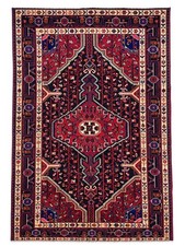 Vintage Hamedan 5x8 Tribal Geometric Hand Knotted Wool Oriental Area Rug Boho picture