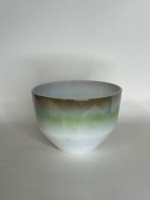 VINTAGE Federal Glass USA 2-1/2 Quart Mixing Bowl Ombre Green Gold Fade picture