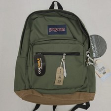 JanSport Right Pack Backpack Premium Cordura Fabric Suede Bottom Cargo Green picture