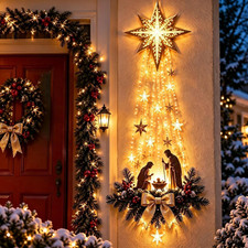 Lighted Nativity Wall Decor, Bethlehem Star of Faith，Gold picture