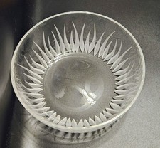 Vtg Belfor Savannah Pattern Crystal Bowl Etch Cut Plant Grass 8