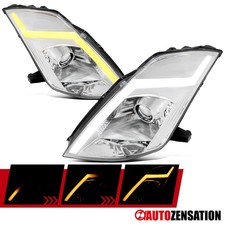 Fit 2003-2005 350Z Z33 Fairlady Projector Headlights Lamps LED Sequential Signal picture