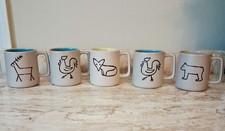  Vintage Pigeon Forge Ceramic Mugs, Set Of 5  Mugs With Animals picture