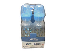 Dr. Brown's 8oz. Blue Nature Anti-Colic Options+ Narrow Baby Bottle - 4 Pack  picture