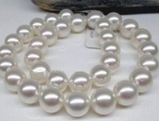 Genuine Natural 11-12MM South Sea White Real Pearl Necklaces 18