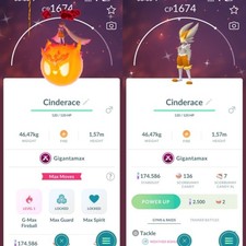 Pokémon  Go✨ Shiny Cinderace Gigantamax - Mini PTC  - Please Read Description picture