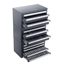VEVOR Drill Bit Dispenser Cabinet Set, Three-Drawer for 1/16