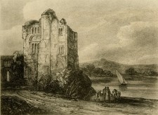 Antique Master Print-LANDSCAPE-NEWARK CASTLE-NOTTINGHAMSHIRE-Sherlock-1811 picture