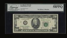 DBR 1995 $20 FRN New York Fr. 2081-B Legacy 58 PPQ Serial B08575939A picture