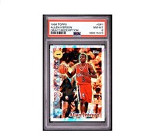 1996-97 Topps Draft Redemption Allen Iverson RC #DP-1 PSA 8 NM-MT 76ers picture