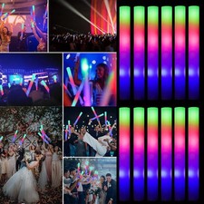 30pcs LED Glow Foam Sticks Colorful Rgb Cheer Tubes for Weddings Birthdays picture
