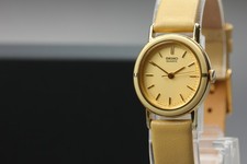 Vtg 1982 [Near MINT] Seiko Socie 1421-5840 Oval CSN524 Gold Ladies Watch JAPAN picture