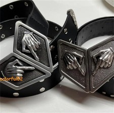 Anime JoJo's Bizarre Adventure SBR Belt STEEL BALL RUN Belt + Belt Buckle Gift picture