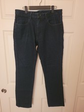 Bonobos Jeans Mens 34x32 Blue Travel Jean Slim Straight Dark Stretch Denim picture