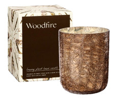 ILLUME Woodfire Luxury Plant-Based Candle 8.3 oz Crackle Glass picture