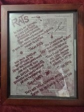 Ghost Band Rats Lyrics Sheet - Cardinal Copia Signed VIP Merch Tobias Forge VIP picture