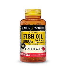 Mason Natural No Burp Fish Oil 1000 mg Omega-3 300 mg Healthy Heart, 90 Softgels picture
