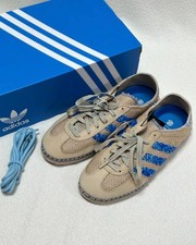 adidas x CLOT Gazelle By EC Linen Khaki Light Blue Unisex Casual IH3641 picture