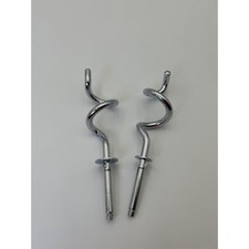 Vintage Sunbeam Mixmaster Dough Hooks Chrome Spiral Mixer Attachments Set of 2 picture
