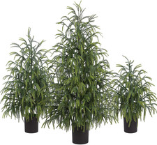 3Pcs Christmas Norfolk Pine Tree, 2FT 3FT 4FT Real Touch Artificial Tree picture