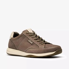 Clarks Townview 26184548 Men's Sneakers Gray Nubuck Leather Trainer Shoes picture