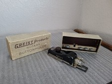 VTG Greist Products Sewing Machine Rotary ButtonHoler w/box & Attachments picture