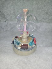 VTG St Nicholas Square Christmas Village Collection Fiber Optic Fountain Works picture