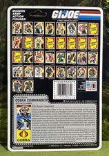 Vintage 1987 G.I. Joe COBRA COMMANDER v3 Full UNCUT File Card Back - EXPLOSION  picture