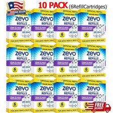 10 Pack-Zevo Flying Insect Trap Refill Cartridges -Easy to Use (6 Refill Cartrid picture