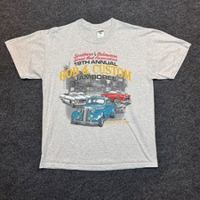 Vintage Jerzees 2008 Southern Delaware Rod & Custom Jamboree T-Shirt Gray Large picture