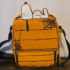Loungefly Peanuts Snoopy Great Pumpkin Halloween Doghouse Crossbody Bag picture