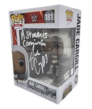 JADE CARGILL SIGNED FUNKO POP WWE #181 FIGURE METALLIC THE STORM FANATICS COA picture