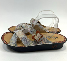ALEGRIA by PG Lite Sandal Glitter Leather Butterfly Buckle Size 41 picture