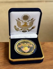 U.S. West Point Military Academy Challenge Coin in Blue Velvet Case ·GREAT GIFT· picture