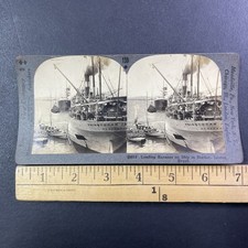 Loading Bananas Stereoview Keystone View Co. Brazil Shipping 1900s picture