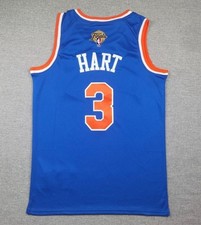 Men's Josh #3 Hart Blue Knick 2026 Finals Patch Swingman Fully Stitched Sizes picture