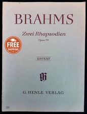Brahms Two Rhapsodies Op 79 Henle Urtext Piano Sheet Music ARSM LTCL picture