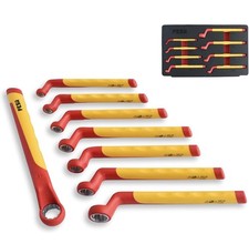 FESA 8pc VDE Insulated 1000V Offset Box End Ring Wrench Set 7-19mm Sealed New picture