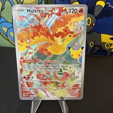 Pokemon TCG Moltres 130/128 Illustration Rare 30th Anniversary Celebration NM picture