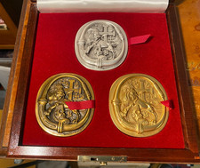 Puerto Rico, 1993, LORENZO HOMAR, Trio Medallas V Cent. Desc. PR, UNC Silver 999 picture