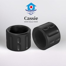 2 Pack Black Color Thread Protector 1/2 * 28  Aluminum picture