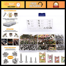 100PCS Automotive U-Clips & Fasteners Set - Car Interior Trim Screws Assortment picture