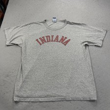 VINTAGE Indiana Hoosiers Shirt Mens Large Gray Champion Spell Out Tee NCAA 90s picture