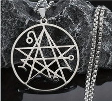 NECRONOMICON GATE SEAL PENDANT NECKLACE esoteric occult satanic symbols 666 picture