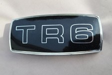 Triumph TR6 Enameled Grille Badge Assembly - Very Good Condition picture