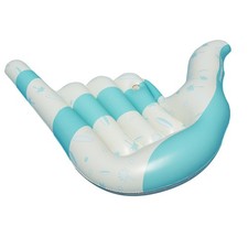 Swim Central Inflatable Pool White Blue Hang Loose 2 Person Lounger Ages 7 Up 8’ picture